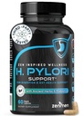 Zenmen H. Pylori Support : Lactobacillus Reuteri Probiotique avec Gum mastic pour la digestion et la santé GI - Testé par une tierce partie, 60 Capsules Vegan, Fabriqué aux États-Unis