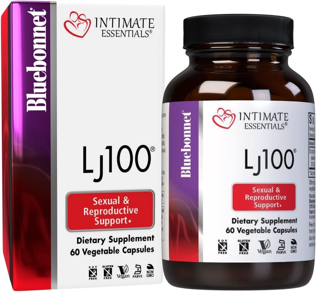 Bluebonnet Nutrition Intimate Essentials LJ100, Soy-Free, Gluten-Free, Non OGM, Dairy-Free, Kosher Certified, Vegan, 60 Capsule, 30 Serve