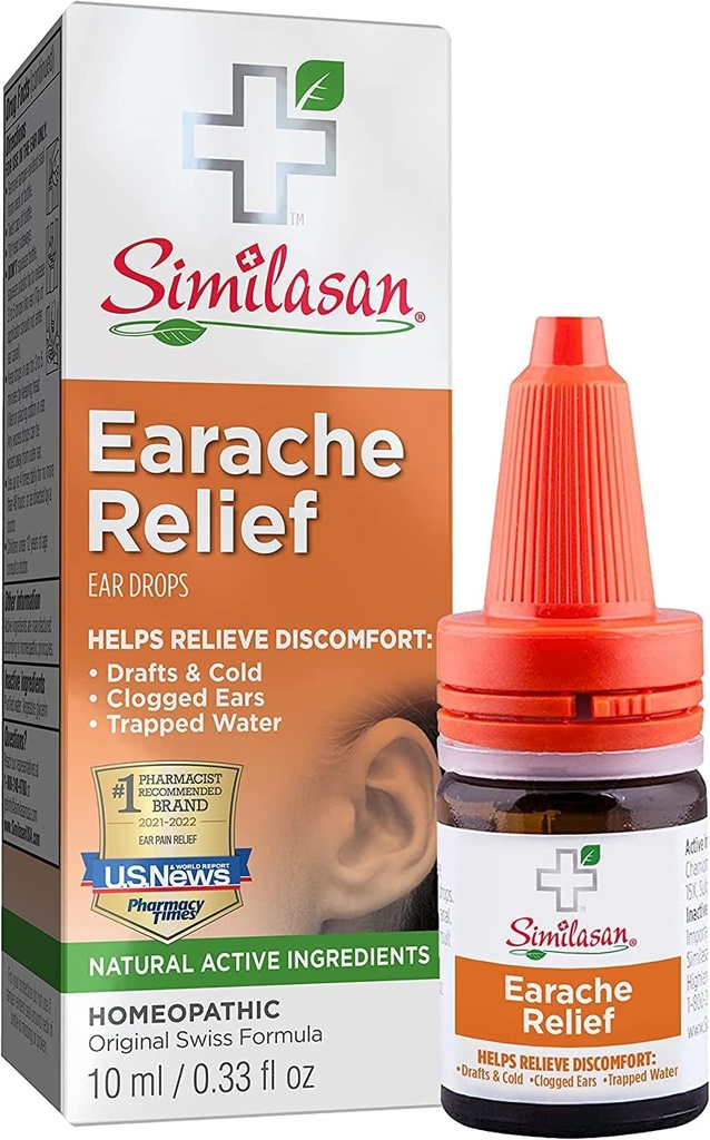Similasan Earache Relief Ear Drops 10 mL ( 2 boîtes)