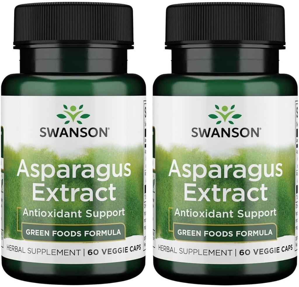Swanson Full Spectrum Asparagus Giovani Spara 400 mg 60 Caps (2 Pack)