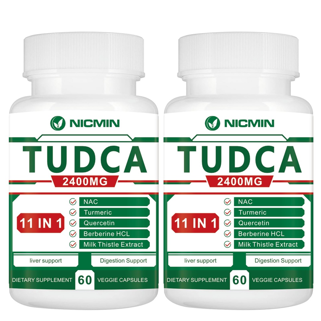 TUDCA Integra 2400MG, Bile Salts Complex per Detox e Gallbladder Cleanse, Anti-invecchiamento per uomini e donne, Sanità Digestiva 120 capsule