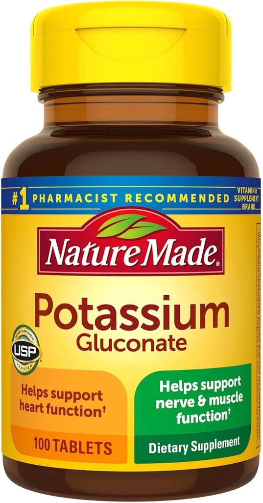 Nature Made Kalium Gluconate 550mg, 100 Tabletten