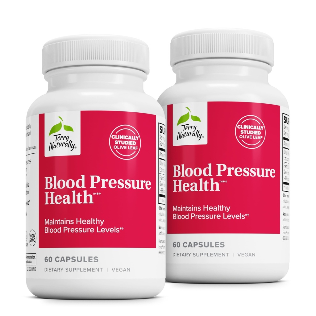 Terry naturellement la santé de la pression artérielle - Supplément de soutien à la circulation et à la circulation sanguine saine - Supplément de santé cardiaque avec antioxydants - Soutien cardiovasculaire - 60 capsules