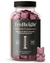 TruHeight Growth Gummies (Grape) Tall Nutrition for Natural Growth Supplement for Kids & Teens - Vitamina D, K, Calcium & Ashwagandha, Bone Strength Vitamins D3 K2, Picky Eater, Taller Ages 5+