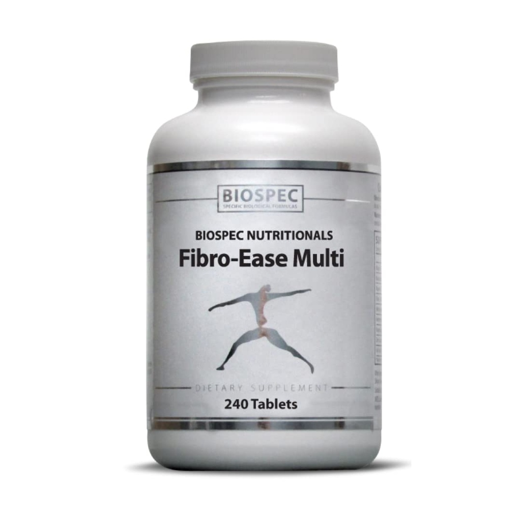 BIOSPEC NUTRITIONALS Fibro-Ease Multi - Contiene vitamine e minerali essenziali - Support Energy Production & General Health (240 capsule)