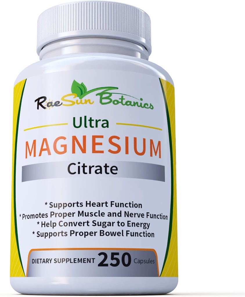 Ultra Magnesium Citrate 250ct Adjustable Dose Formula Easy to Swallow!
