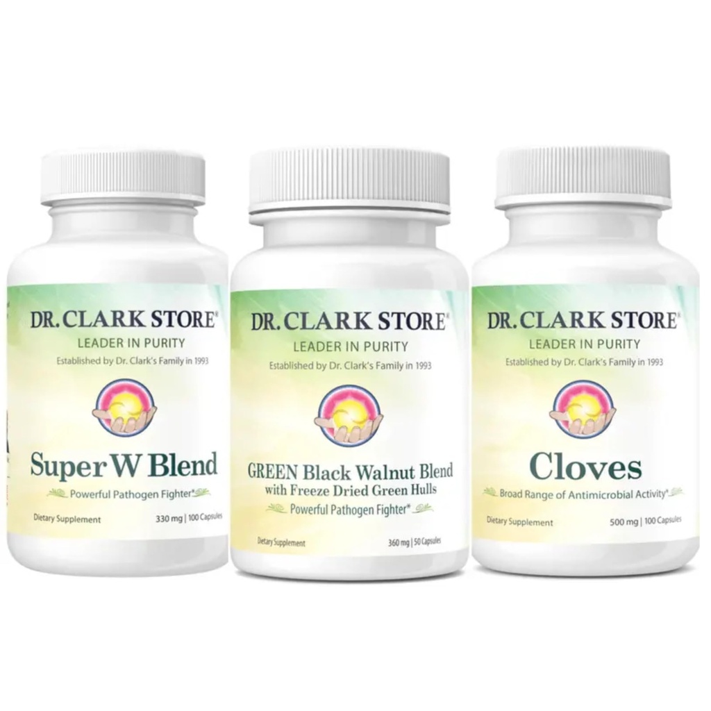 Dr Clark Store Intestine Support & Cleanse Kit - mit Freeze-Dried Green Black Walnut Hulls, Wormwood und Cloves-Helps Pflege Optimum Darmfunktion