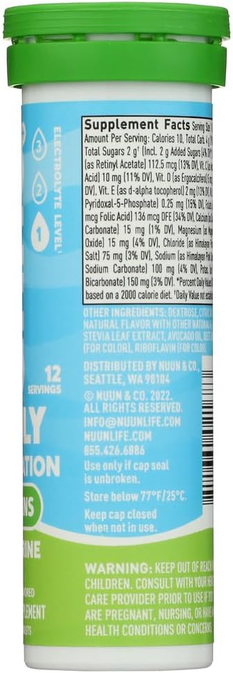 Nuun Vitamine: Elektrolyt + Vitamine trinken Tabletten, Tangerine Lime, 12 Zähler (Pack von 4)