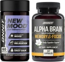 Cervello alfa ONNIT 90ct + Nuovo Mood 60ct Stack Nootropic