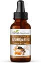 Nootropic 8-in-1 Mushroom Extract Liquid - 1 fl. oz Bottiglia | Lion's Mane, Reishi, Turchia Tail, Cordyceps, Chaga, Maitake, Shiitake & Oyster Mushroom Tincture | Supporto immunitario & Funzione cognitiva