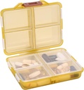 Travel Pill Organizer Small 8 Grid Compartments Pill Holder Box - Portable Medicine Container Case - Tägliche wöchentliche Medikamente Organizer