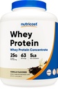 Nutricost Whey Protein Powder, Vanilla, 5 pounds - Whey Protein Concentrate