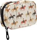 Fustylead Colorful Western Cowboy Equitazione Pillola Organizzatore per Purse, Settimanale Portatile Pillola Box con Zipper a Conservazione Vitamine Oli Pesce Farmaci Supplementi