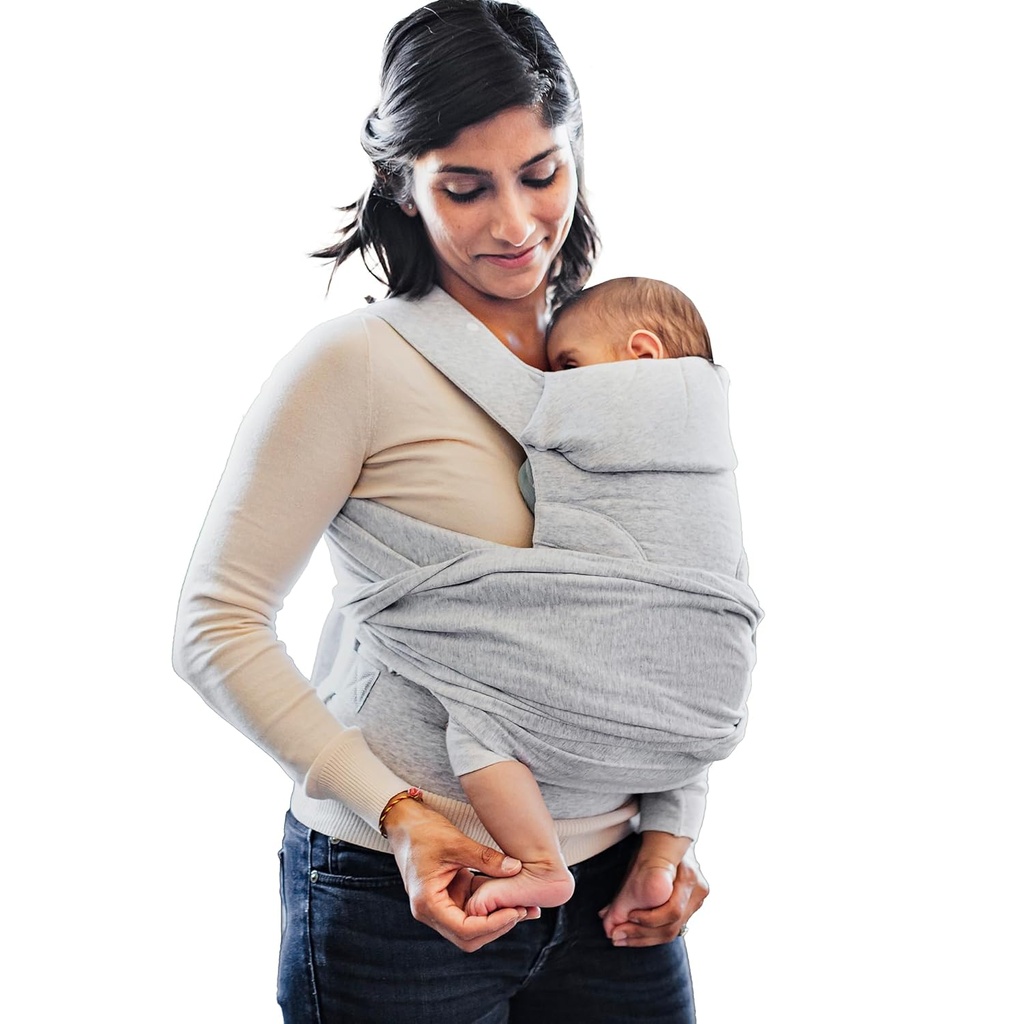 Boppy ComfyGrow Baby Carrier, 7-35lbs, Dove Gray, Neonato a Toddler con 3 posizioni di trasporto, 3-stadio sedile regolabile e supporto testa, tessuto di cotone