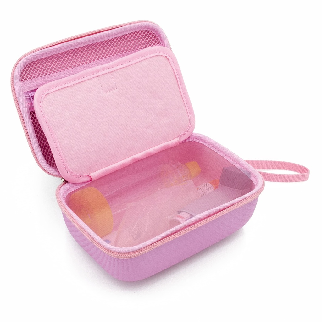 CASEMATIX Pink Travel Case Bag Kompatibel mit Asthma Inhaler, Masken, Spacer - Case Only