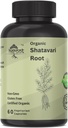 Organic Shatavari Root 500mg (Asparagus racemosus) Rilievo mestruale della canapa, supporto di menopausa e salute delle donne | 60 capsule | Supporto del bilanciamento ormonale