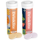 Compresse di idratazione giornaliera arancione + Tablet di immunità di fragole (2) Tube Pack | Elettroliti essenziali – Grande gusto – Supporto immunitario | 20 Serve (10 compresse per tubo)