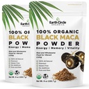 Bio Black Maca Peruvian Wurzelpulver | Schwarze Maca Wurzel für Männer | Natürliche Ergänzung | essentielle Vitamine, Mineralstoffe & Fettsäuren verbessert Energie | Immununterstützung (8oz, Packung von 2)
