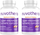 Nuvothera Super-Micronized Turmeric Curcumin Kapseln 2-Monats-Versorgung Schnelle Absorption, Ganze Wurzel, Non-GMO, Haut, Gut Gesundheit & Antioxidantien(120 Kapseln)