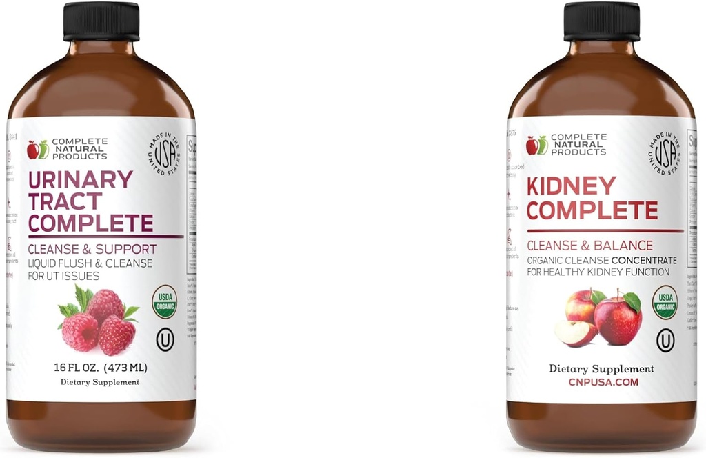 Produits naturels complets Urinary Tract Complet 16oz & Rein Complet 16oz Bundle
