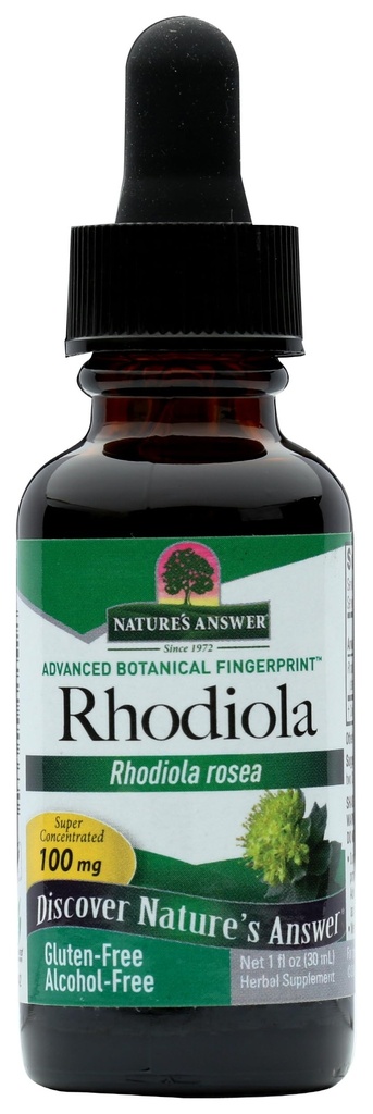 Risposta della natura Rhodiola Root | Super Concentrated Herbal Supplement | Aiuta a ridurre lo stress | Alcol-Free, Gluten-Free e Kosher Certificato 1oz