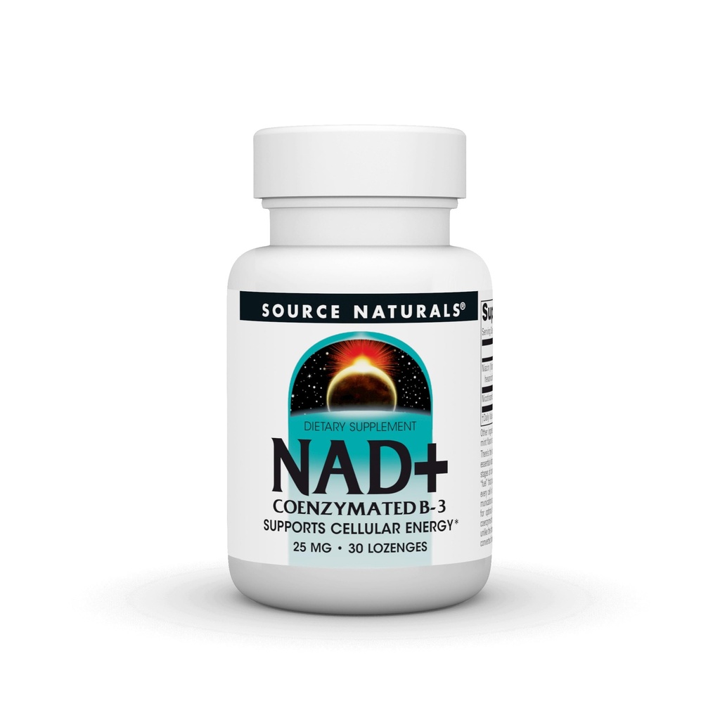 Source Naturals NAD+, Coenzymated B-3, 25 mg - 30 Lozenges