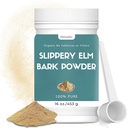 Poudre d'orme de 16 oz de sliperie biologique, poudre d'écorce de sliperie biologique, sans goût amer, 100% pur et naturel, instantané, de qualité alimentaire, végétalien, animal de compagnie