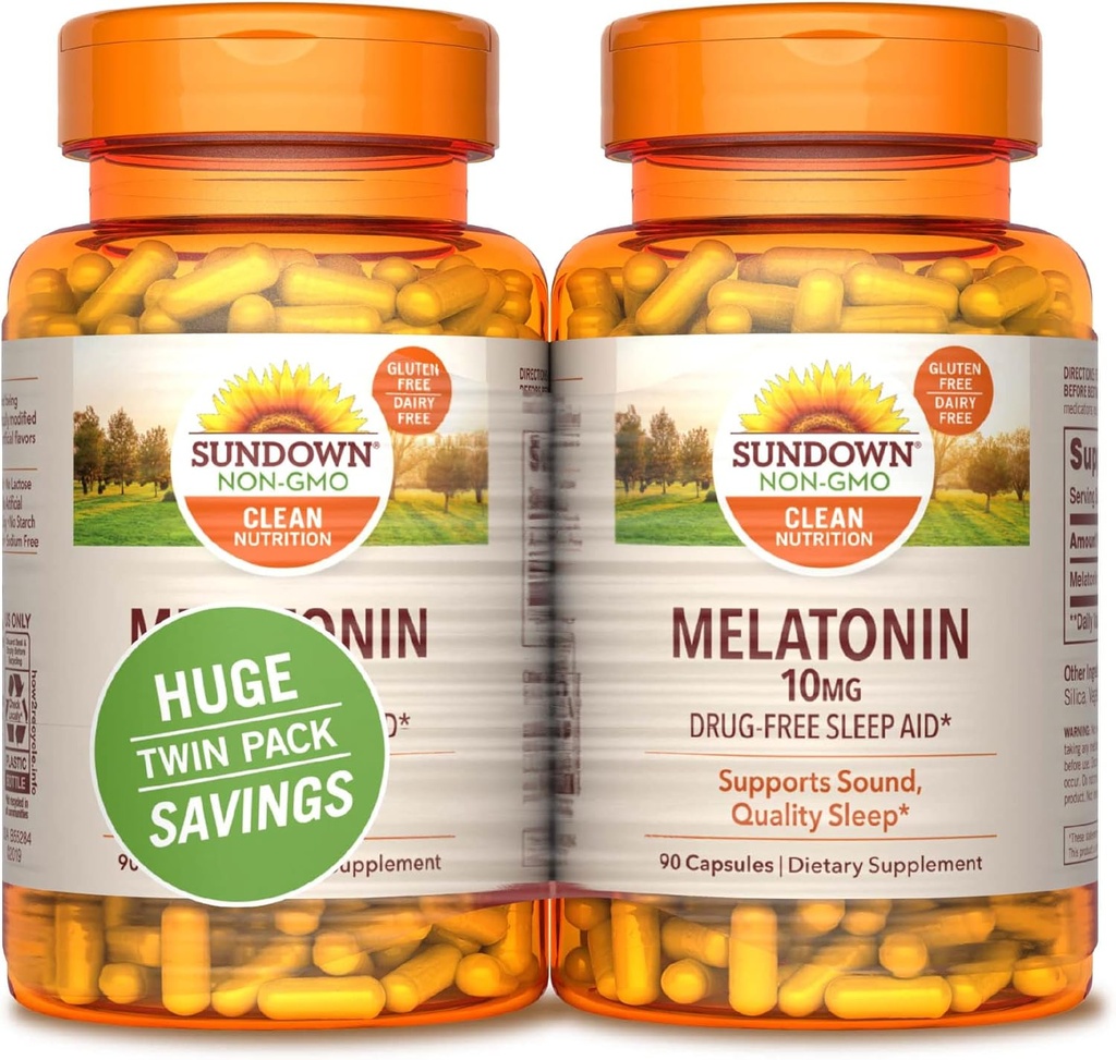 Mélatonine Sundown, 90 comtes (paquet de 2)