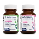 Bundle Métagénique - UltraFlora Women's & HerWellness Estrovera - 30 comtes d'UltraFlora Women's pour la santé vaginale - 30 comprimés d'Estrovera pour les flashs chauds, le soulagement de la ménopause et la sueur nocturne