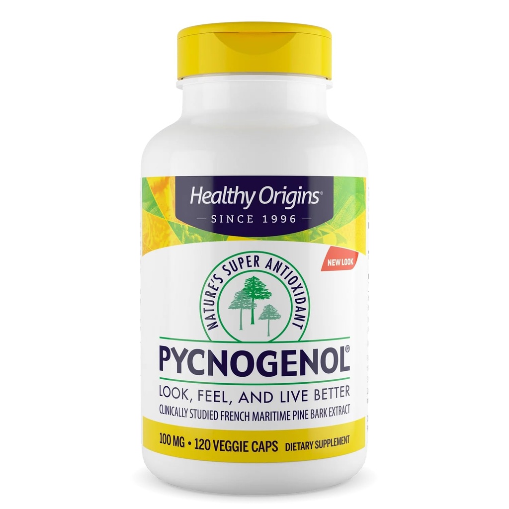 Gesunde Ursprünge Pycnogenol 100 mg (Natures Super Antioxidant, Non-GMO, Glutenfrei, Herz-Kreislauf-Unterstützung), 120 Veggie Caps