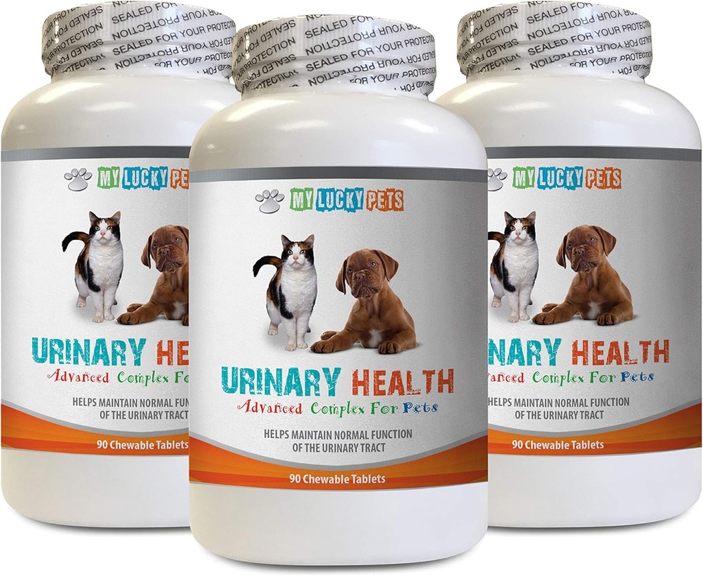 Katze UTI-Support - Haustiere Urinär-Gesundheit Komplex - für Hunde und Katzen - Fortgeschrittene Blasenunterstützung - Cranberry Supplement für Katzen - 3 Flaschen (270 Bäume)