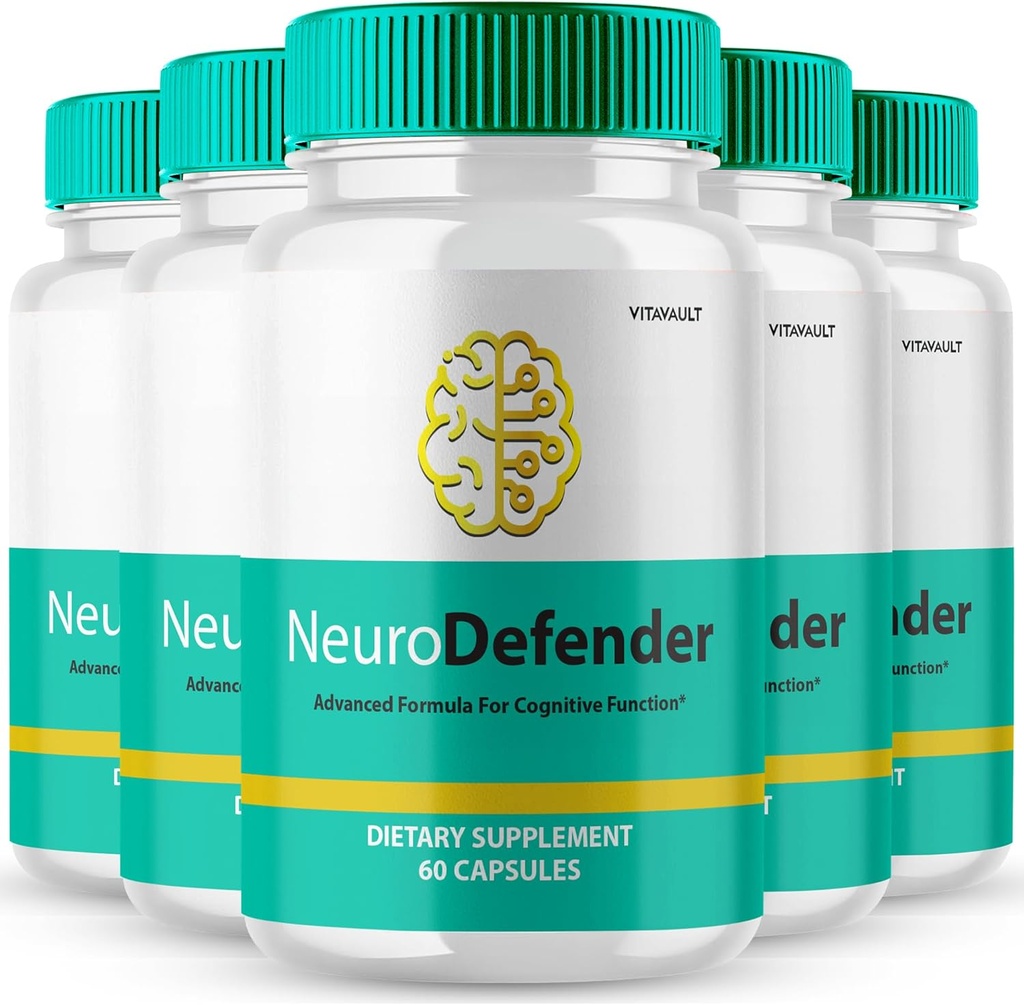 Neuro Defender Brain Ergänzungen für Gedächtnis- und Fokuskapseln NeuroDefender Advanced Formula Brain Health Support Pills, Extra Strength Nootropics Neuro Defender Alle natürlichen Bewertungen (5 Pack)