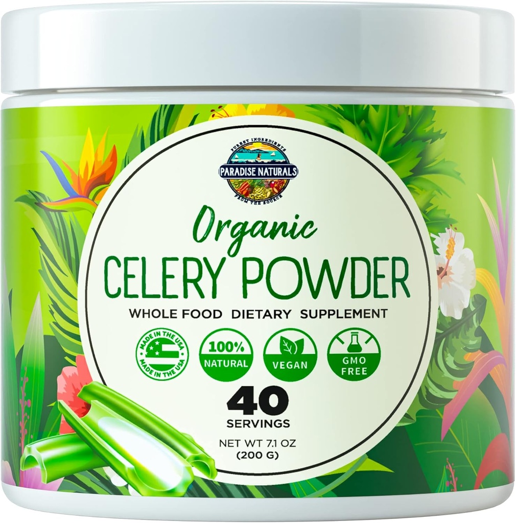 Polvere di succo di celeria organica (40 porzioni) Supporta la salute del fegato, Detox Juice Cleanse, Boost Energy Levels & Immune System, Polvere di succo verde, Greens in polvere, Colon & Body Detox Cleanse per gli uomini delle donne