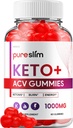 Pure Slim Keto ACV Gummies - Advanced Formula PureSlim Keto Plus ACV Gummies Aceto di Mela Sidro Pure Slim ACV Gummies Integratore alimentare Recensioni Uomo Donne (60 Gummies)