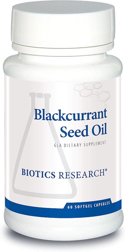Biotics Research Blackcurrant Seed Oil Natürliche Quelle von Gamma Linolenic Acid GLA, 535 mg Kapsel, unterstützt Herz-Kreislauf-Gesundheit, normale Gewebe-Reparatur, Immunsystem, Frauengesundheit 60 Kapseln