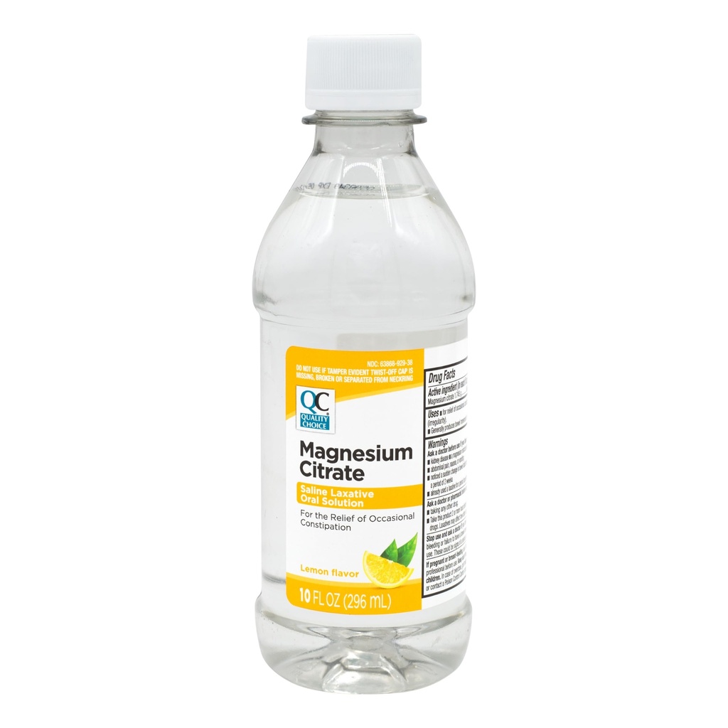 Qualität Wahl Magnesium Citrate Oral Lösung, 10oz - Lemon Flavored Saline Laxative, Beilage für okzionale Verstopfung Relief, Mag Citrate ist ein sanftes und effektives Laxativ für Regelmäßigkeit