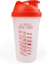 Phoenix Fitness Protein Shaker Bottle - 500ml Leakproof Flasche mit Schraube Top Lid und Mesh Grid - Geschirrspüler Safe BPA Free Sports & Gym Bottle - Orange