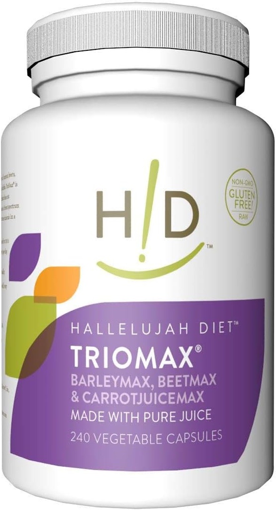 Diet TrioMax Hallelujah – Integratore di miscela di vitamina e antiossidante ad ampio spettro, Senza glutine, Vegan, Alimentazione di 30 giorni, 240 capsule