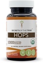 Segreti della Tribe Hops USDA capsule organiche | Capsule vegetariani biologici certificati, supplemento dietetico | Humulus lupulus Dried Flower (60 Conte)