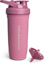 Bottiglia di Shaker di Proteine dell'acciaio inossidabile di rinforzo di Smartshake - Bottiglia di Ginocchio non isolata | Bottiglie di Shaker di Metallo - 900 ml | 30 oz - Lid a vite a prova di leak - DEHP & BPA Free (Deep Rose)