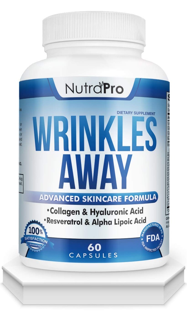 NutraPro Anti Falten und Ageless Haut Vitamine - Hautreparatur-Komplex für Hautreparatur mit Collagen & Resveratrol & Alpha - Lipoic Säure & Hyaluronsäure Ergänzung zu erneuern Haut