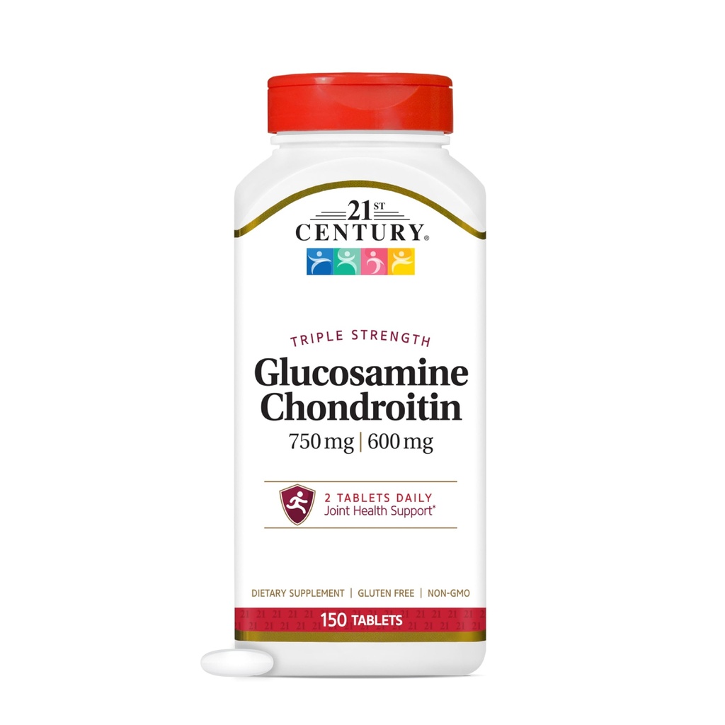 21st Century Glucosamin Chondroitin 750/600mg - Triple Strength, Tabletten, 150 Count