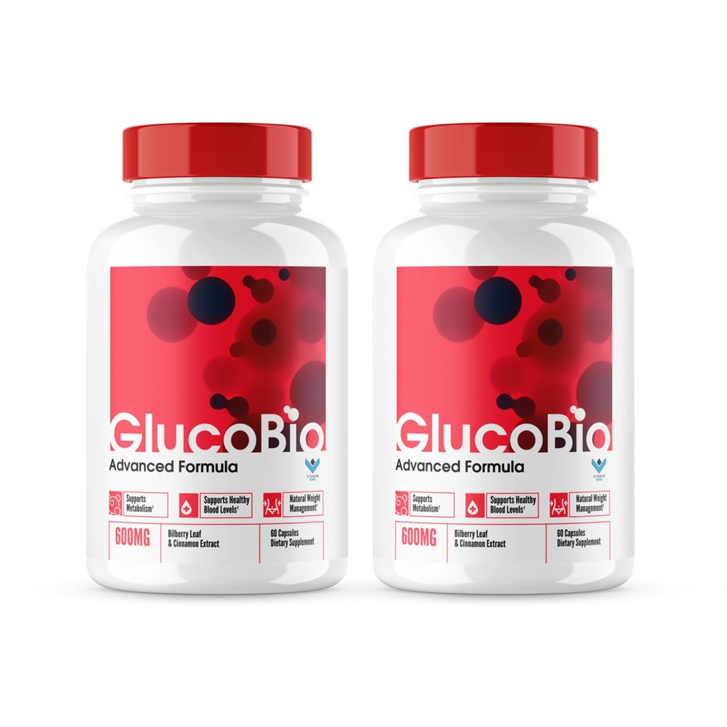 (Official 2 Pack) Glucobio Kapseln, Gluco Bio Blut Unterstützung Pillen Erweiterte Formel, GlucoBio Alle natürlichen Zutaten, GlucaBio maximale Stärke, Glucbio, Glucobio Blut, Glycogen Unterstützung (120 Caps)