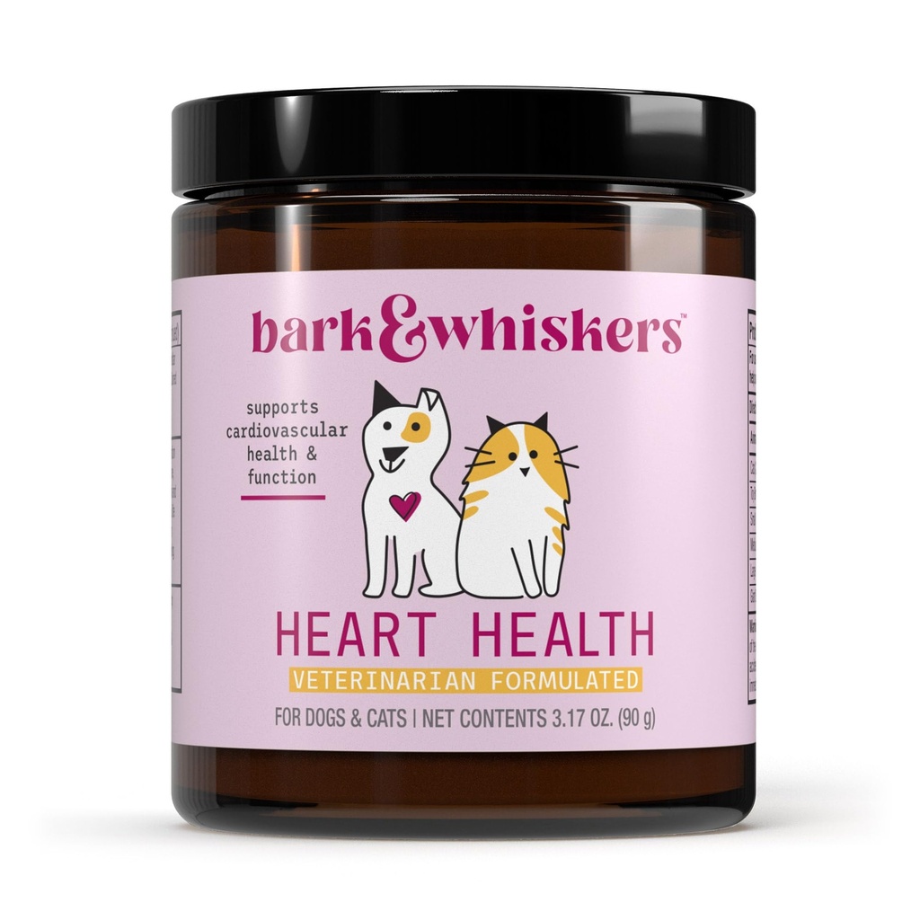 Bark & Whiskers Herzgesundheit für Hunde & Katzen, 3.17 Unze (90g), 90 Scoops, Cheddar Cheese Flavor, Unterstützt Herz-Kreislauf-Gesundheit und Funktion, Veterinär formuliert, Non-GMO, Dr. Mercola