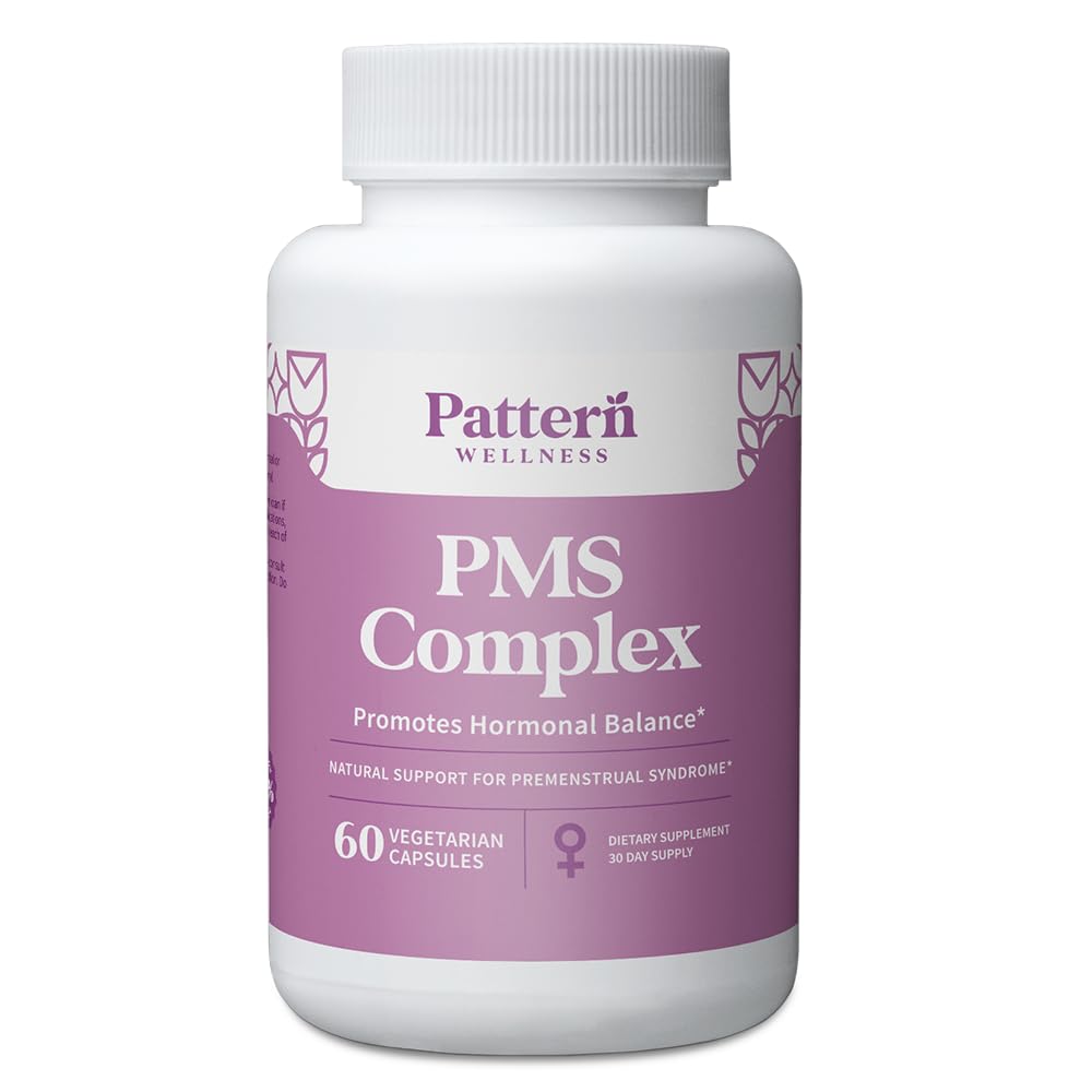 Muster Wellness PMS Complex – monatliche Cycle Wellness-Unterstützung – mit Vitamin B6, Magnesium & Kräuterextrakte – 60 Vegan Kapseln