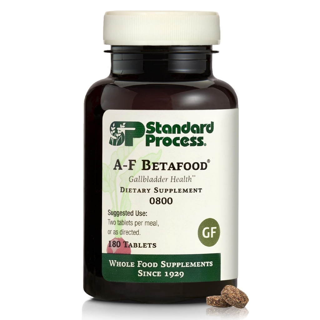 Standard Processo A-F Betafood Gallbladder Salute Integratore alimentare - Gluten-Free, Non-Dairy, & Non-Soy - Gallbladder Funzione & Liver Care - 360 Tavole