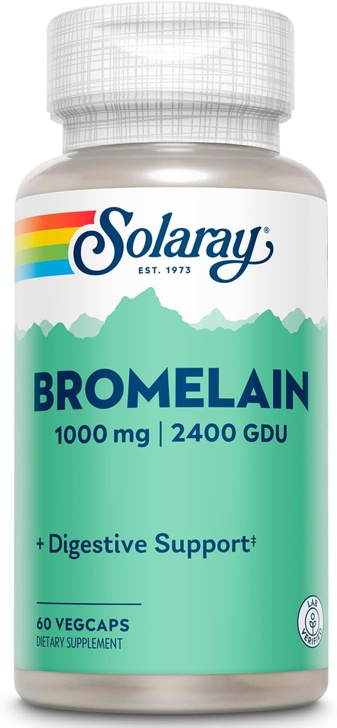 SOLARAY Bromelain Supplemento, 1000mg | 60 Count