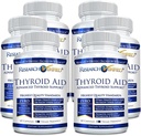 Ricerca Verified® Thyroid Aid - Funzione tiroidee ottimale con iodio, rame e zinco - 260 mcg Selenio - 100% puro - Vegan Friendly - 60 capsule per bottiglia - 6 bottiglie