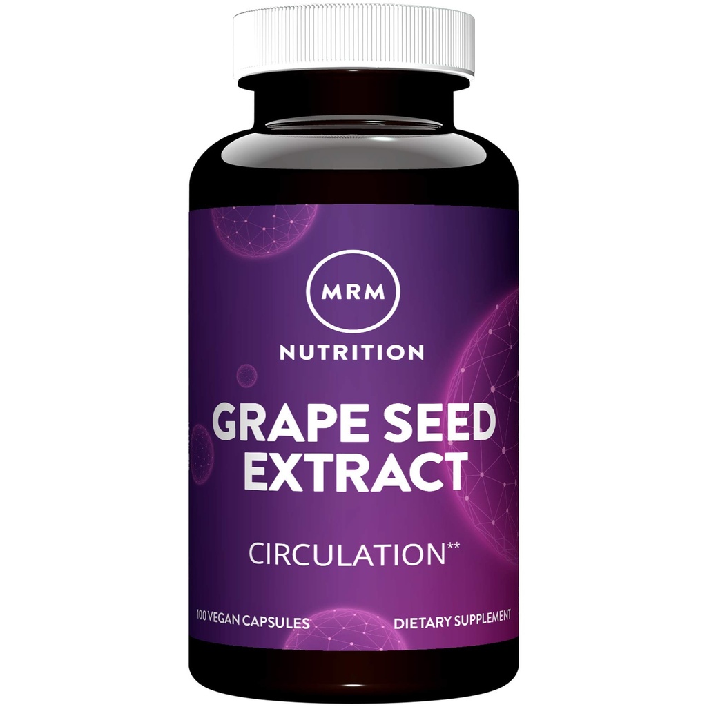 MRM Nutrition Trauben Seed Extrakt | Zirkulation | Antioxidantien | Anti-agning | Glutenfrei + Vegan | 100 Servierungen