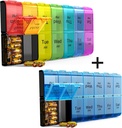 Extra Large Pill Organizer 2 volte al giorno, Weekly XL PM Pill Case, 7 giorni Pill Box Due volte al giorno
